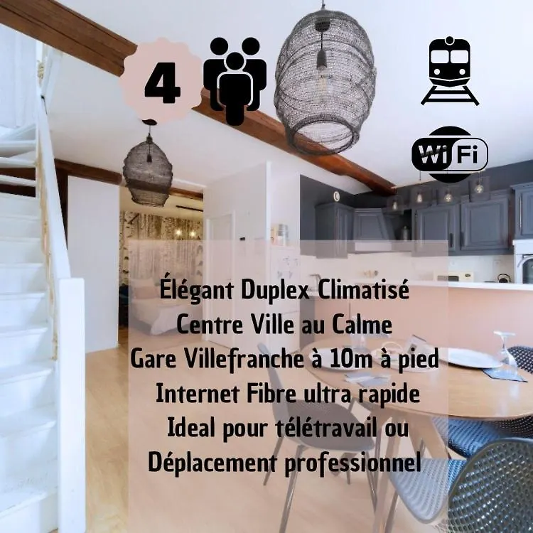 Chic Et Calme - Climatisation - Rue Nationale Apartment Villefranche-sur-Saone